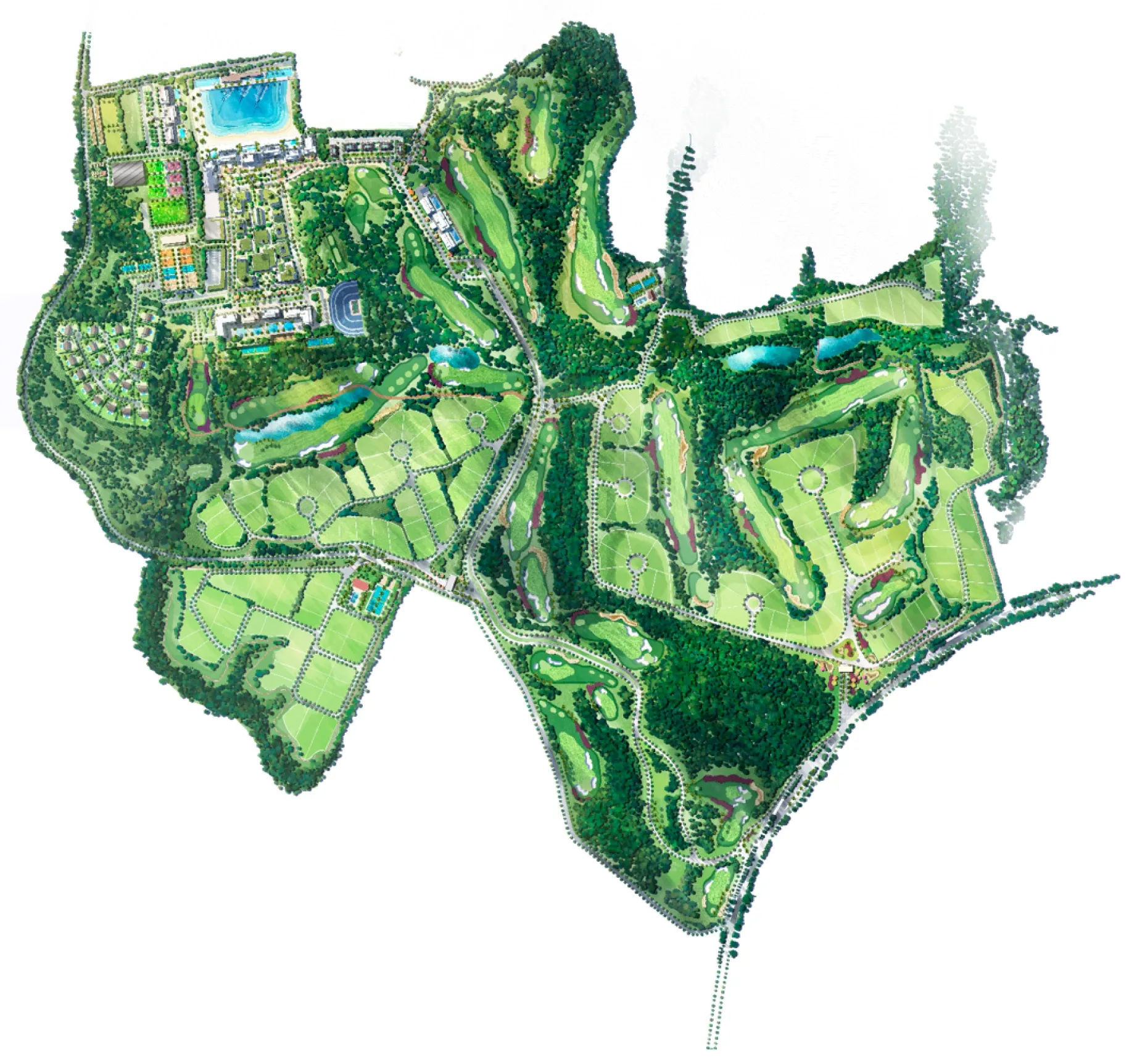 Boa Vista Village master plan showing amenities and developments